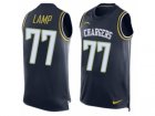 Mens Nike Los Angeles Chargers #77 Forrest Lamp Limited Navy Blue Player Name & Number Tank Top NFL Jersey