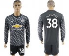 2017-18 Manchester United 38 TUANZEBE Away Long Sleeve Soccer Jersey