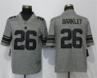 Nike Giants #26 Saquon Barkley Gray Vapor Untouchable Limited Jersey