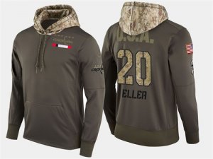 Nike Capitals #20 Lars Eller Olive Salute To Service Pullover Hoodie