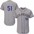 Men's Majestic Colorado Rockies #51 Jake McGee Grey Flexbase Authentic Collection MLB Jersey