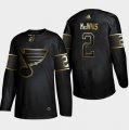 Blues #2 Al Macinnis Black Gold Adidas Jersey