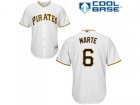 Youth Pittsburgh Pirates #6 Starling Marte White Cool Base Stitched MLB Jersey