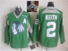 NHL Chicago Blackhawks #2 Duncan Keith Green Practice 2015 Stanley Cup Champions jerseys