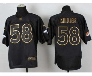 Nike jerseys denver broncos #58 miller black[Elite gold lettering fashion]