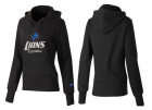 Women Detroit Lions Logo Pullover Hoodie-019