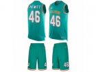 Nike Miami Dolphins #46 Neville Hewitt Limited Aqua Green Tank Top Suit NFL Jersey
