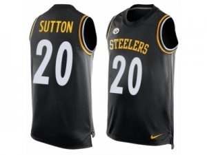 Mens Nike Pittsburgh Steelers #20 Cameron Sutton Limited Black Player Name & Number Tank Top NFL Jersey