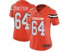 Women Nike Cleveland Browns #64 JC Tretter Vapor Untouchable Limited Orange Alternate NFL Jersey