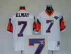 Denver Broncos 7# John Elway White Throwback Jersey(Signed Elite)