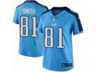 Womens Nike Tennessee Titans #81 Jonnu Smith Light Blue Team Color Vapor Untouchable Limited Player NFL Jersey