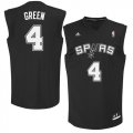 Spurs #4 Danny Green Black Fashion Replica Jersey