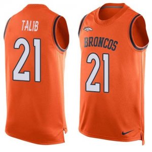 Nike Denver Broncos #21 Aqib Talib Orange Team Color Men Stitched NFL Limited Tank Top Jersey - å‰¯æœ¬