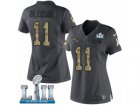Women Nike New England Patriots #11 Drew Bledsoe Limited Black 2016 Salute to Service Super Bowl LII NFL Jersey