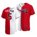 Braves #5 Freddie Freeman white red Nike Cool Base Jersey