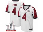 Mens Nike Atlanta Falcons #4 Brett Favre Elite White Super Bowl LI 51 NFL Jersey
