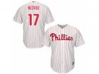 Youth Philadelphia Phillies #17 Pat Neshek Replica White Red Strip Home Cool Base MLB Jersey