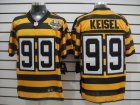 Nike NFL Pittsburgh Steelers #99 Keisel Yellow Black 80th Throwback Elite jerseys