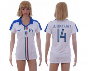 Womens Italy #14 EL Shaarawy Away Soccer Country Jersey