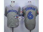 MLB Toronto Blue Jays #6 Marcus Stroman Grey Stitched Jerseys