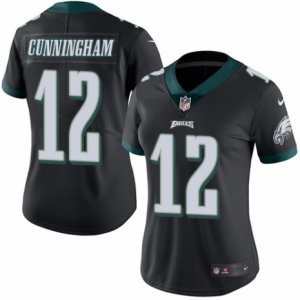 Women\'s Nike Philadelphia Eagles #12 Randall Cunningham Limited Black Rush NFL Jersey