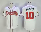 Braves #10 Chipper Jones White 1995 Throwback Jersey