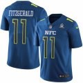 Mens Nike Arizona Cardinals #11 Larry Fitzgerald Limited Blue 2017 Pro Bowl NFL Jersey