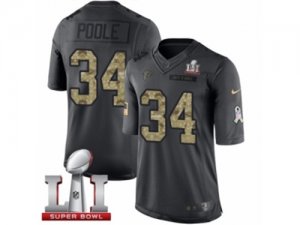 Youth Nike Atlanta Falcons #34 Brian Poole Limited Black 2016 Salute to Service Super Bowl LI 51 NFL Jersey