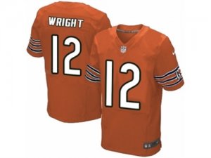 Mens Nike Chicago Bears #12 Kendall Wright Elite Orange Alternate NFL Jersey