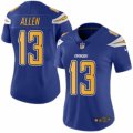 Women's Nike San Diego Chargers #13 Keenan Allen Limited Electric Blue Rush NFL Jersey