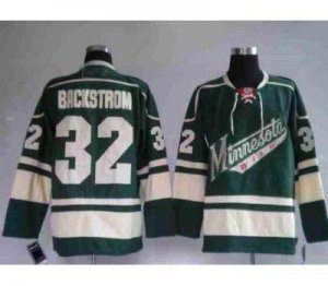 nhl minnesota wild #32 backstrom green