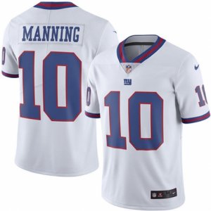 Mens Nike New York Giants #10 Eli Manning Limited White Rush NFL Jersey