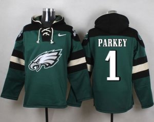 Nike Philadelphia Eagles #1 Cody Parkey Midnight Green Player Pullover Hoodie