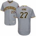 Men's Majestic Pittsburgh Pirates #27 Jung-ho Kang Grey Flexbase Authentic Collection MLB Jersey