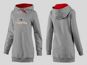 Women Baltimore Ravens Logo Pullover Hoodie-066