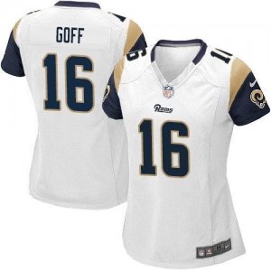 Women Nike St. Louis Rams #16 Jared Goff White Stitched NFL Limited Jersey