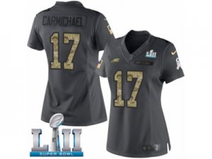 Women Nike Philadelphia Eagles #17 Harold Carmichael Limited Black 2016 Salute to Service Super Bowl LII NFL Jersey