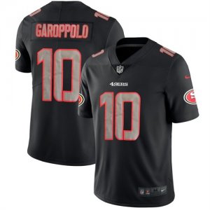 Nike 49ers #10 Jimmy Garoppolo Black Vapor Impact Limited Jersey