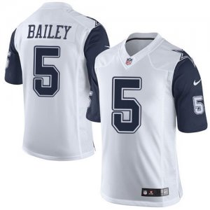 Nike Dallas Cowboys #5 Dan Bailey White Rush Jerseys(Limited)