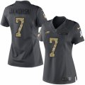 Women's Nike Philadelphia Eagles #7 Ron Jaworski Limited Black 2016 Salute to Service NFL Jersey