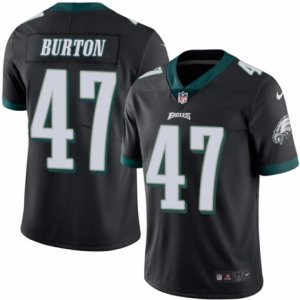 Mens Nike Philadelphia Eagles #47 Trey Burton Limited Black Rush NFL Jersey