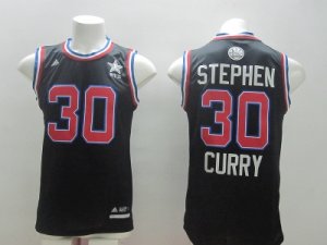 2015 nba all star NBA Golden State Warriors #30 stephen curry Black jerseys