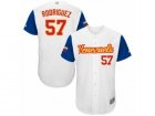Mens Venezuela Baseball Majestic #57 Francisco Rodriguez White 2017 World Baseball Classic Authentic Team Jersey