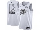 Men Nike Oklahoma City Thunder #13 Paul George White NBA Jordan Swingman 2018 All-Star Game Jersey