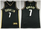 Nets #7 Kevin Durant Black Gold 2021 Nike Swingman Jersey