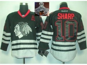 NHL Chicago Blackhawks #10 Patrick Sharp Black Ice Jersey 2015 Stanley Cup Champions jerseys