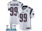 Men Nike New England Patriots #99 Vincent Valentine White Vapor Untouchable Limited Player Super Bowl LII NFL Jersey