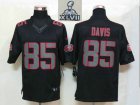 2013 Super Bowl XLVII NEW San Francisco 49ers 85 Davis Black Jerseys(Impact Limited)