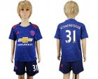 Manchester United #31 Schweinsteiger Away Kid Soccer Club Jersey