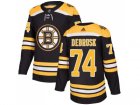 Men Adidas Boston Bruins #74 Jake DeBrusk Black Home Authentic Stitched NHL Jersey